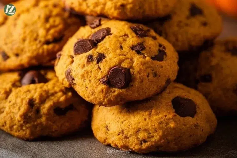 Classic pumpkin chocolate chip cookies on a plate
