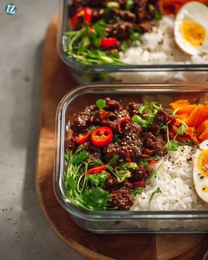 Spicy Firecracker Beef Meal Prep Bowls