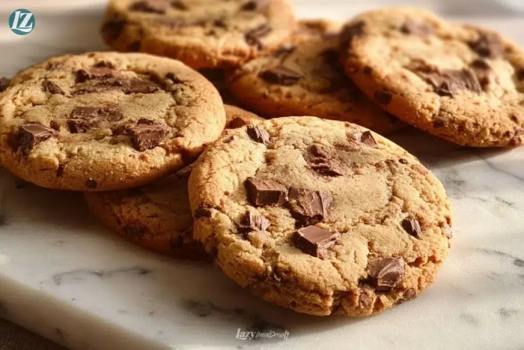 Delicious gluten-free chocolate chip cookies on a baking sheet
