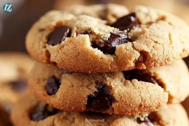Freshly baked gluten-free chocolate chip cookies on a baking tray