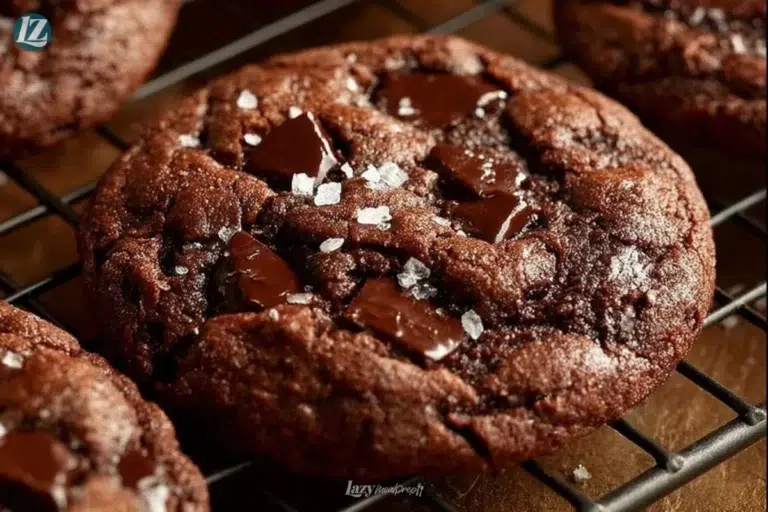 Delicious gluten free double chocolate chip cookies on a plate