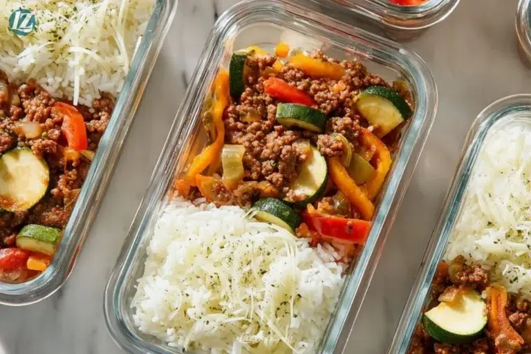 Delicious meal prep unstuffed pepper bowls with fresh ingredients