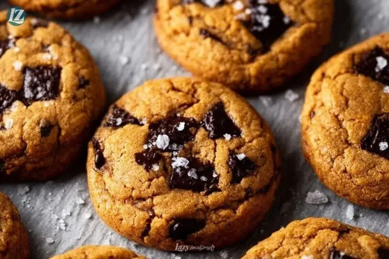 Delicious homemade simple pumpkin chocolate chip cookies on a baking tray