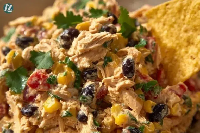 Delicious Southwestern chicken salad with fresh vegetables and spices