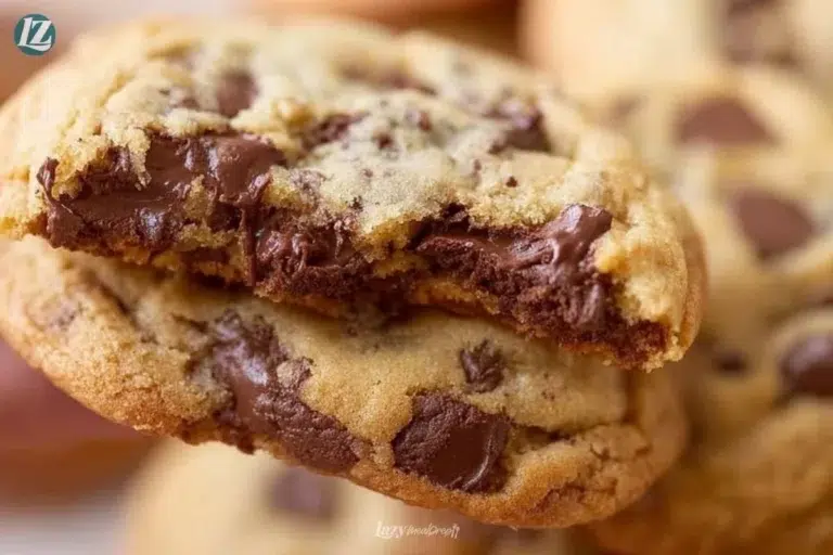 Delicious brown butter chocolate chip cookies on a plate
