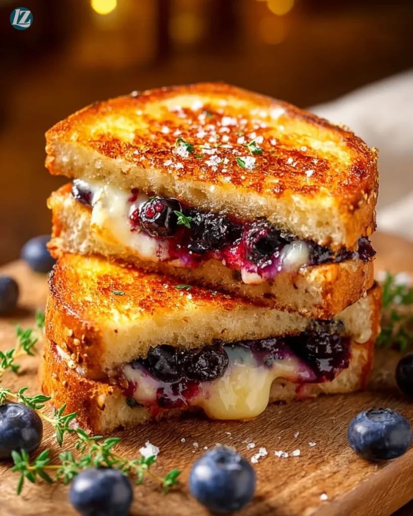Juicy Blueberry Grilled Cheese