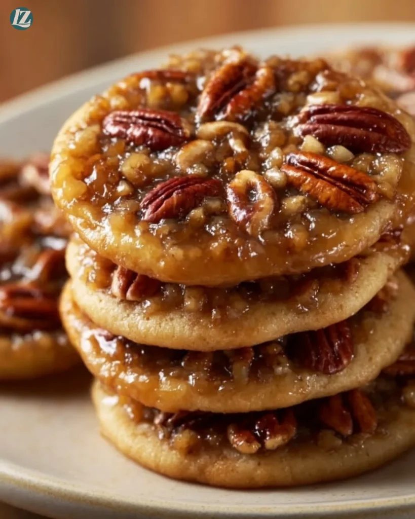 Chewy Pecan Pie Cookies with Gooey Caramel Filling