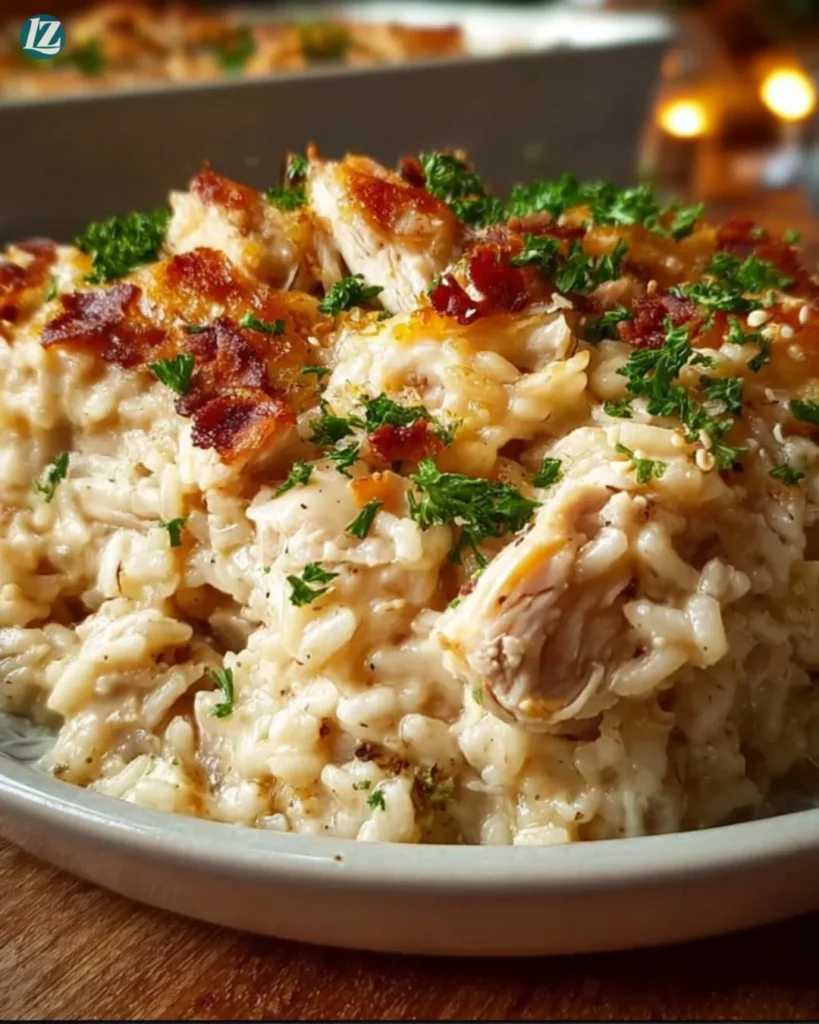 Chicken Alfredo Rice Casserole