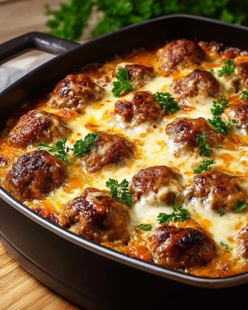 easy Dump-and-Bake Meatball Casserole
