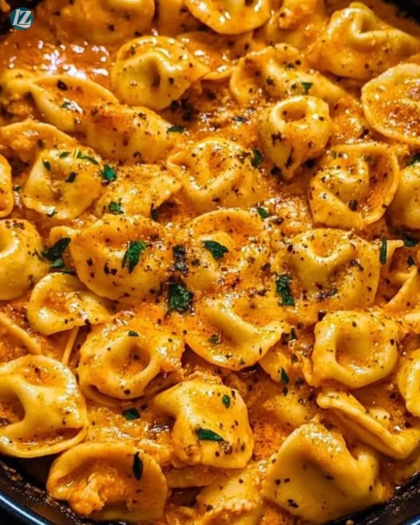 quick One-Pot Spicy Garlic Butter Chicken Tortellini