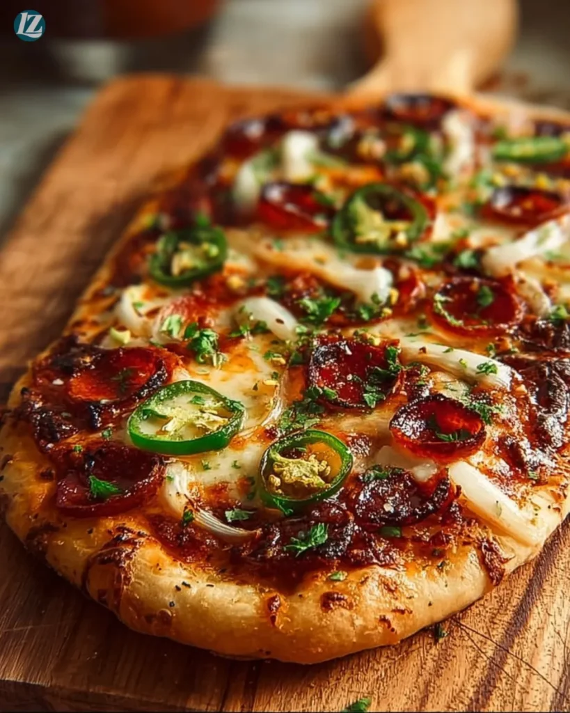 Savory Hot Honey Flatbread Pizza recipe