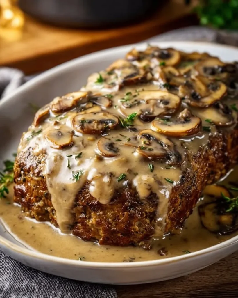 Meatloaf with Mushroom Gravy