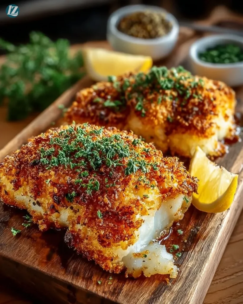 Crispy Air Fryer Parmesan Crusted Cod
