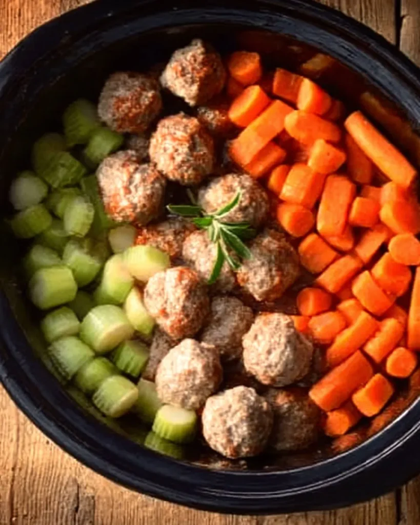 Crockpot Pot Roast with Meatballs