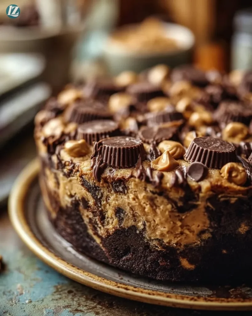 easy Reese’s Peanut Butter Earthquake Cake