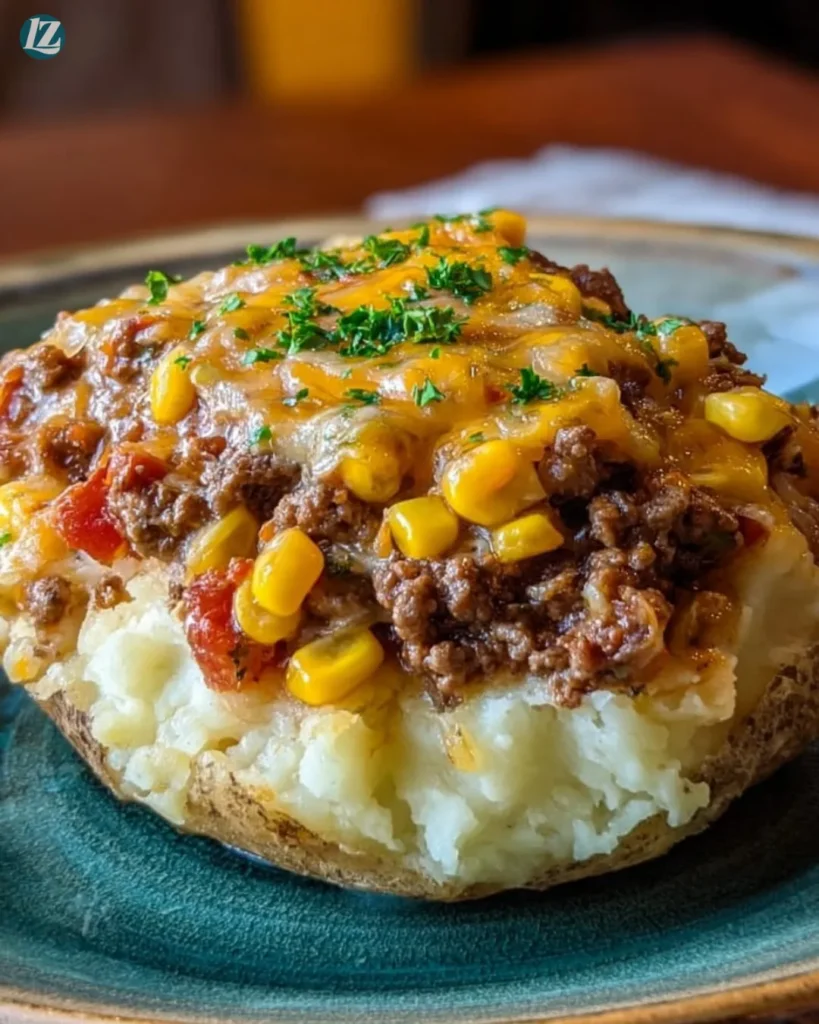 easy Shepherd's Pie Baked Potato