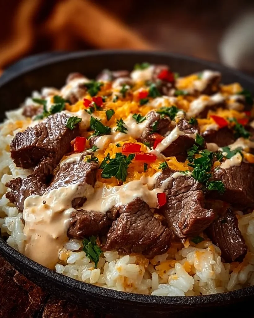 Steak and Queso Rice