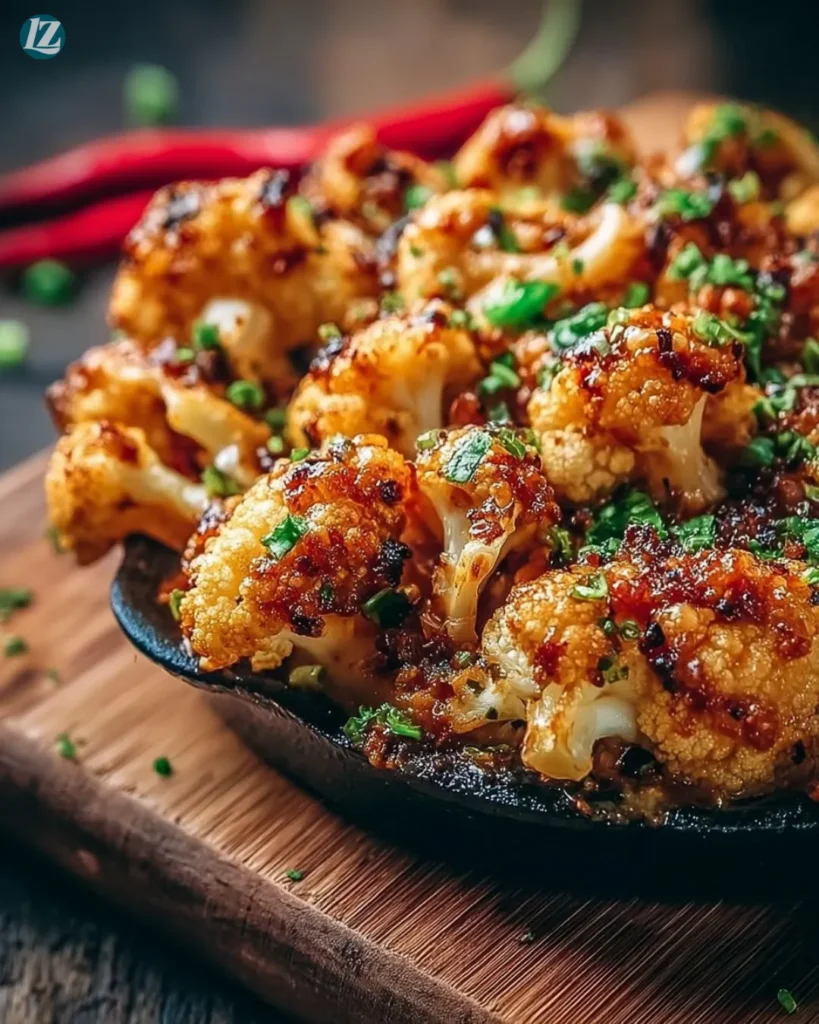 easy Sweet and Spicy Baked Cauliflower