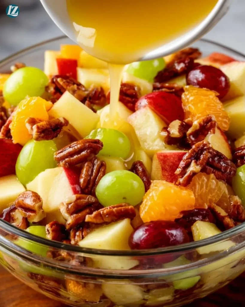 Apple Fruit Salad with Warm Fall Spice Dressing