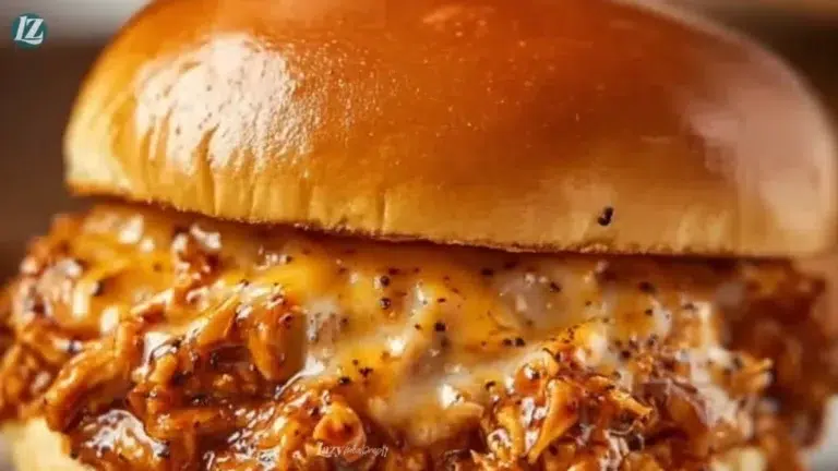 Cajun Chicken Sloppy Joes with a side of crispy fries and colorful toppings