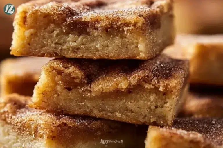Delicious cinnamon sugar blondies with sweet honey glaze, perfect dessert.
