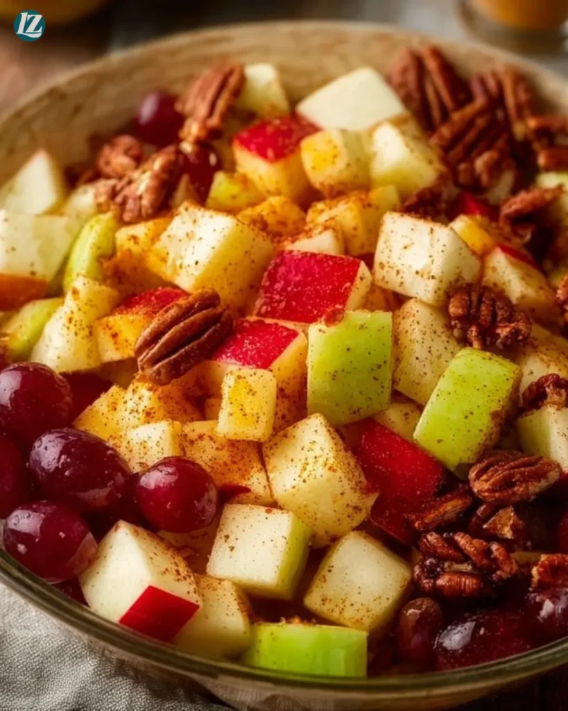 Apple Fruit Salad with Warm Fall Spice Dressing