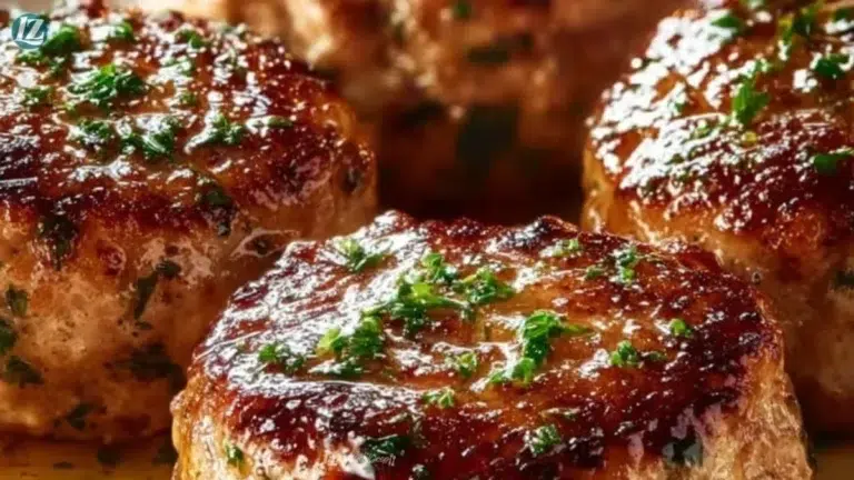 Delicious Garlic Parmesan Chicken Meatloaf ready to be served.