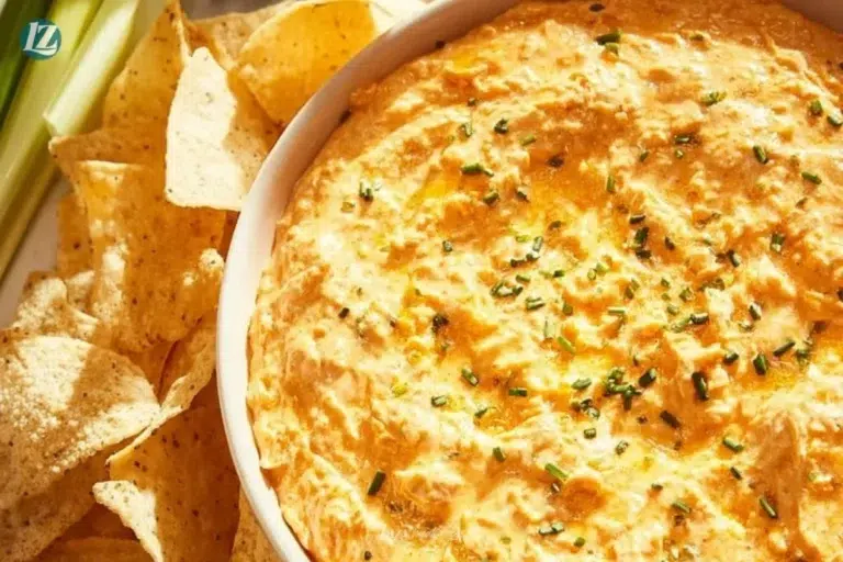 Healthy Greek Yogurt Buffalo Chicken Dip, no cream cheese