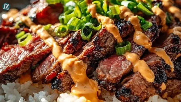 Korean BBQ steak bowls with grilled meat and fresh vegetables