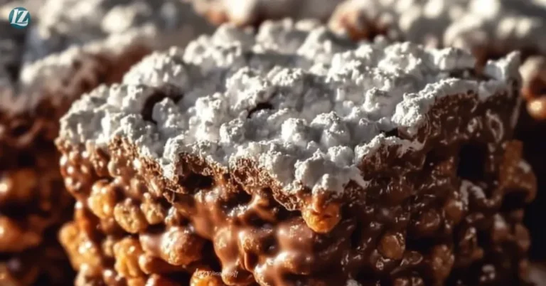 Muddy Buddy Rice Krispies treats with chocolate and peanut butter coating