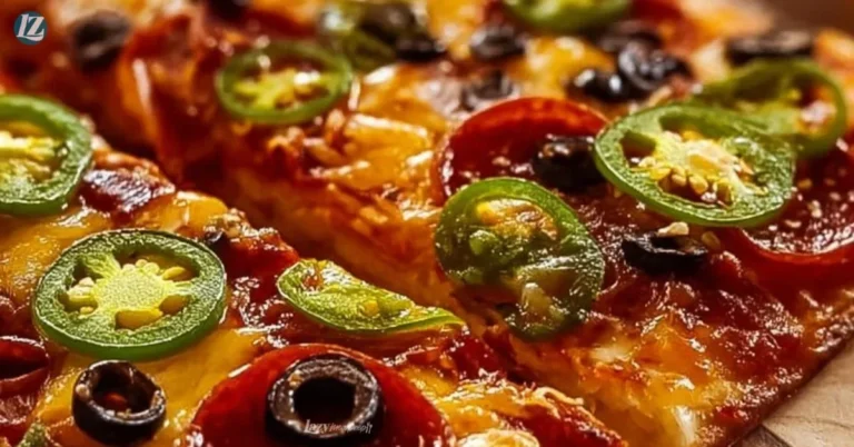 Savory hot honey flatbread pizza topped with fresh ingredients