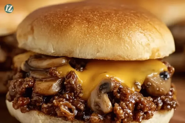 Plate of Steakhouse Burger Sloppy Joes topped with fresh ingredients