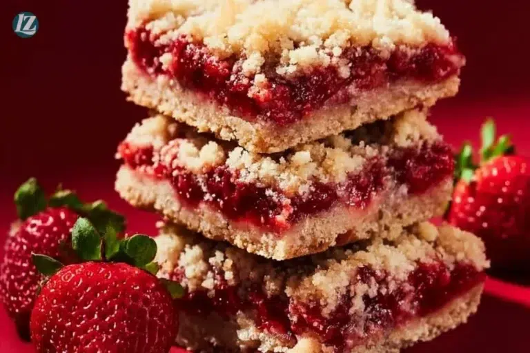 Delicious homemade strawberry crumb bars with a crumbly topping and fresh strawberries.