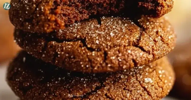 Delicious super soft molasses cookies with spices and sugar on top