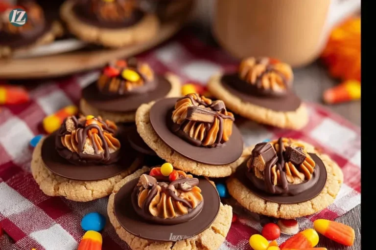 Thanksgiving Pilgrim Hat Cookies decorated with chocolate and colorful candies