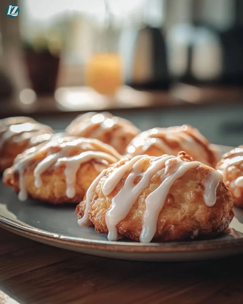Baked Apple Fritters with Glaze