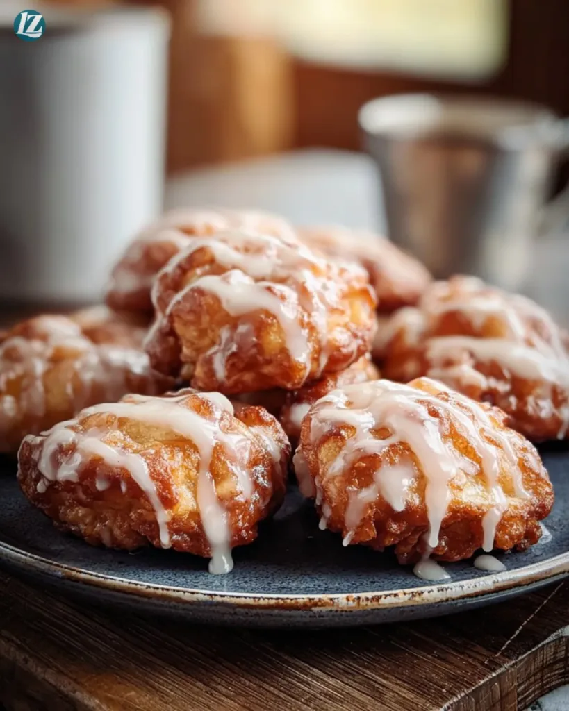 Easy Baked Apple Fritters with Glaze