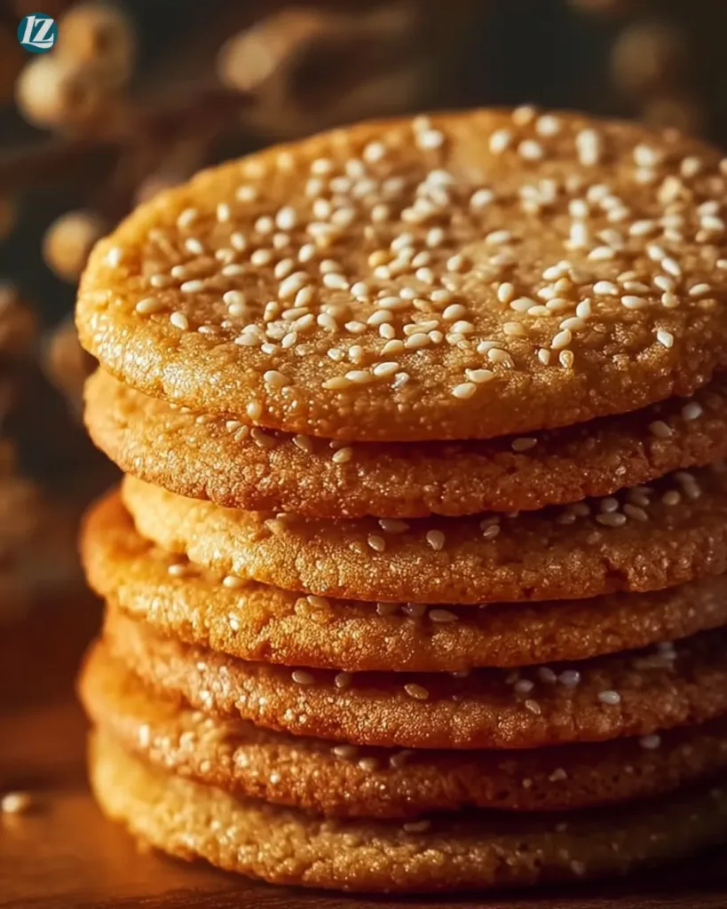 Chewy honey sesame cookies snack recipe
