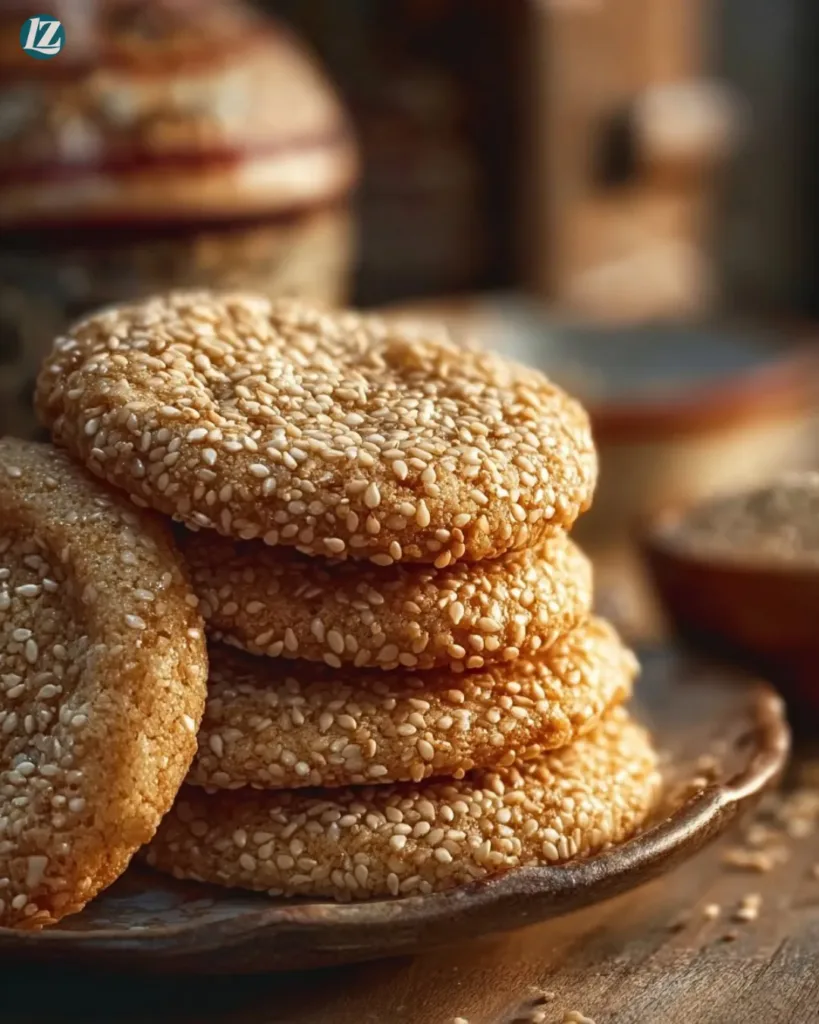 Chewy honey sesame cookies snack easy recipe