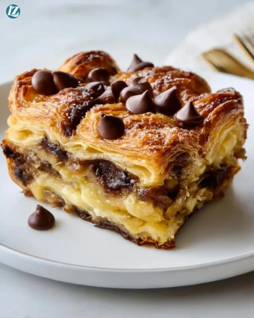 Chocolate croissant breakfast bake