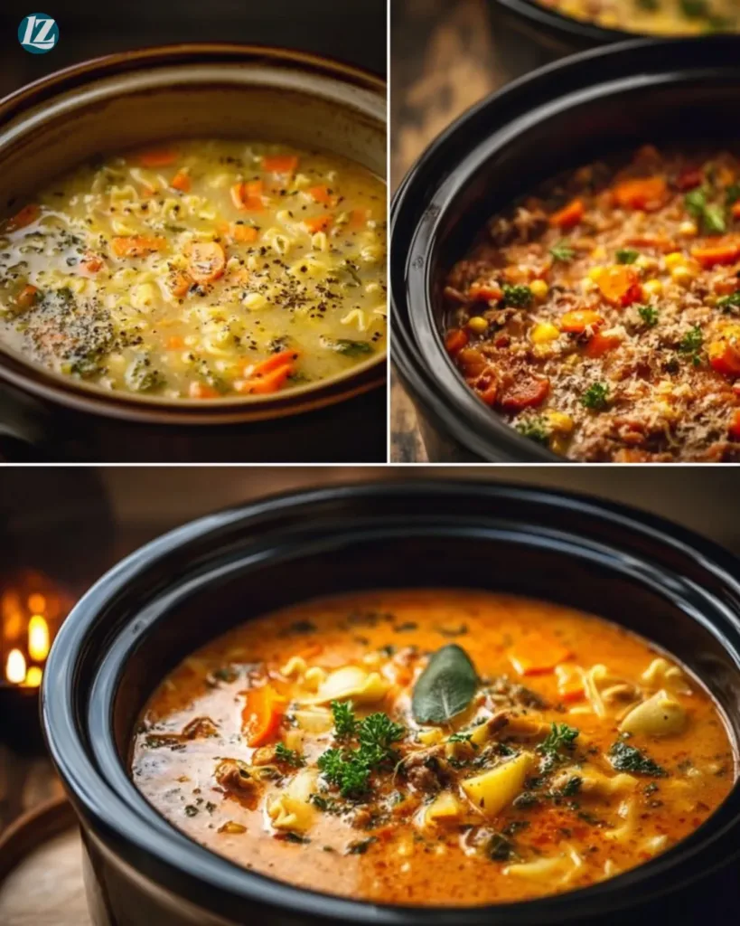 easy Cozy Crockpot Soup Selection