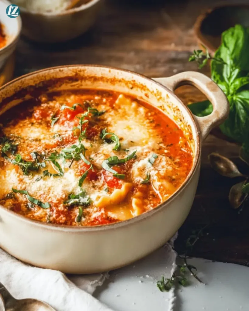 Easy Creamy Lasagna Soup