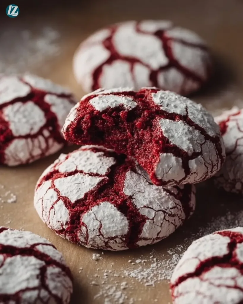 Red Velvet Crinkle Cookies