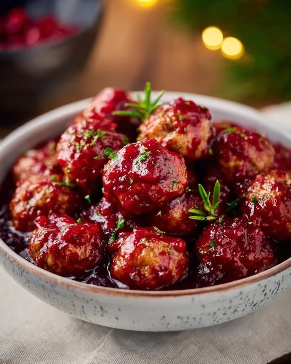 Christmas Cranberry Meatballs