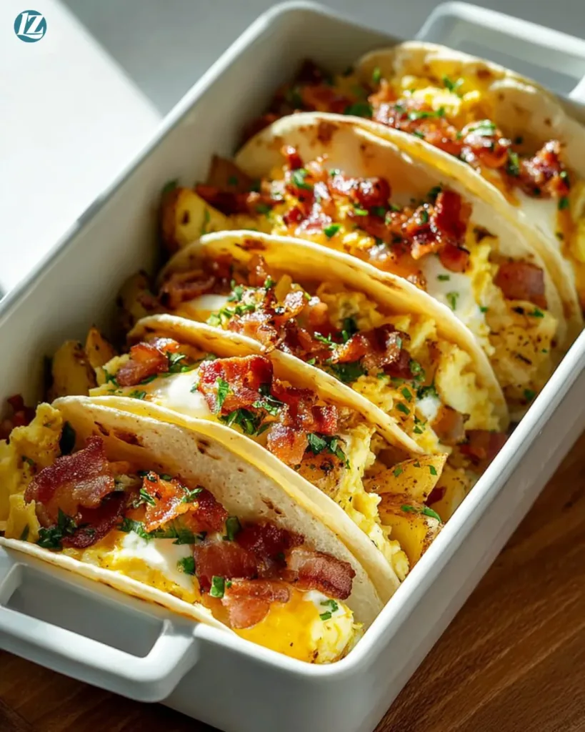 easy Tasty baked breakfast tacos morning