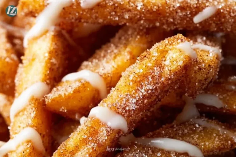 Crispy air fryer apple fries served on a plate