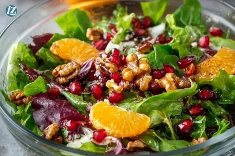 Colorful Christmas salad with diverse ingredients for festive celebrations