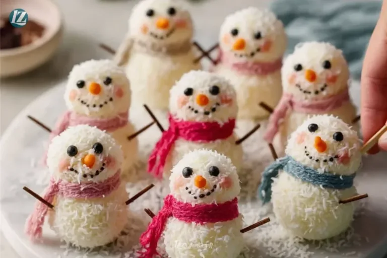 Cute snowmen truffles decorated for festive celebrations