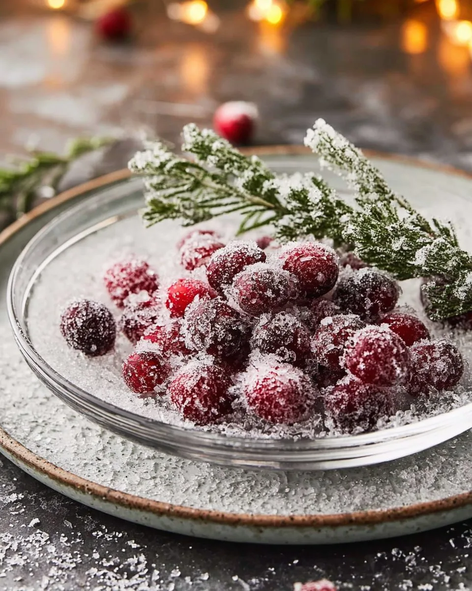 Sugared Cranberries and Rosemary Recipe