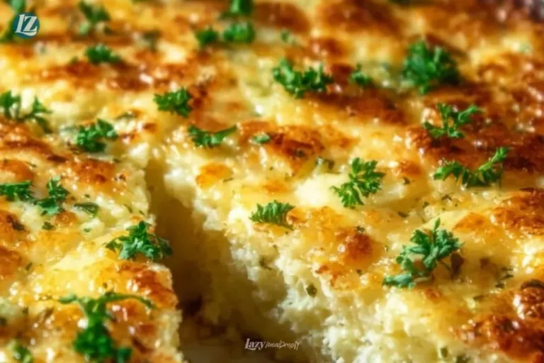 Martha Stewart's Christmas breakfast casserole topped with herbs and cheese
